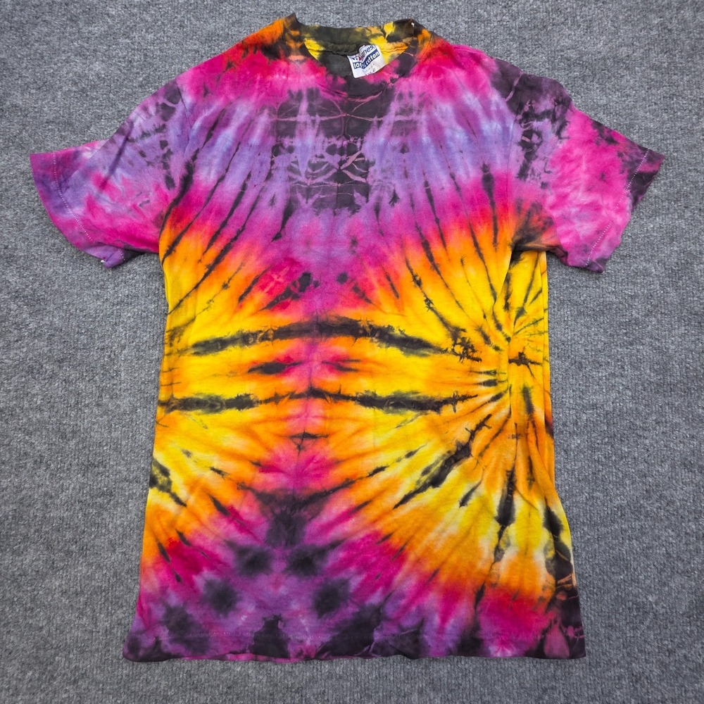 Vintage Tie Dye Shirt Adult Medium (FITS SMALL) Psychedelic AOP Single Stitch